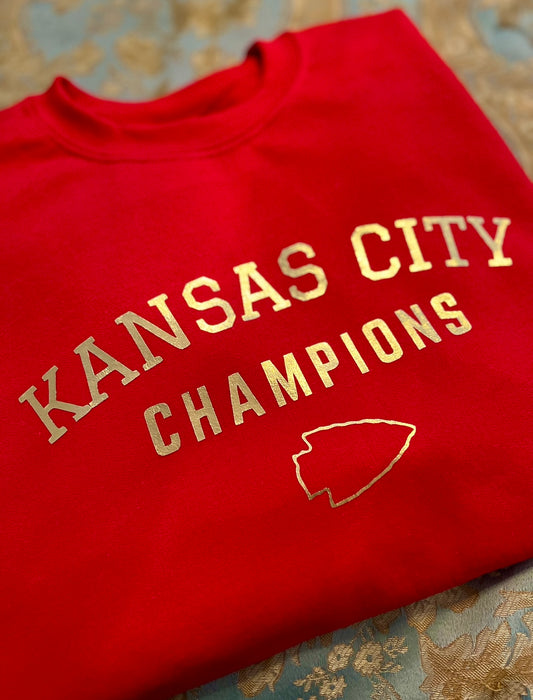Kansas City Champions Crewneck Sweater (Red)