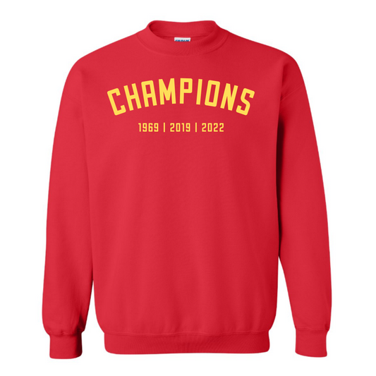 Yellow Champions Crewneck Sweatshirt (Red)
