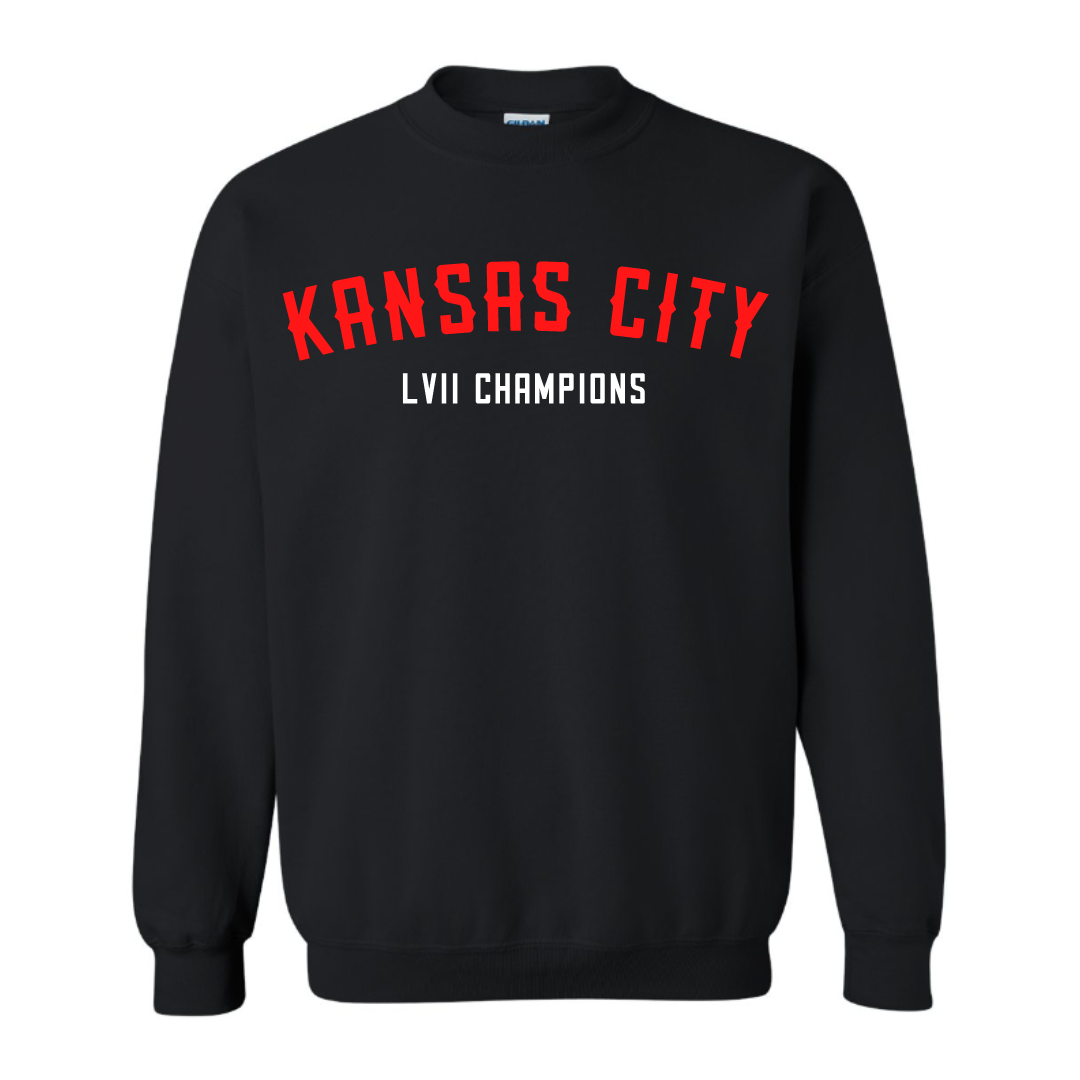 KC LVII Champions Crewneck Sweatshirt (Black)