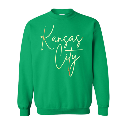 Kansas City Gold Foil Sweatshirt (Green)