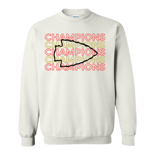 Champions Arrowhead Crewneck Sweatshirt (White)